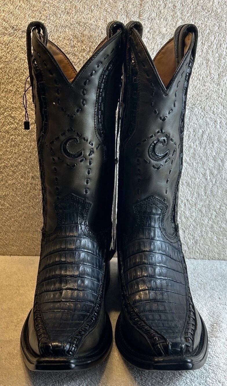 Cuadra Men's Beige 3 Pieces Caiman Leather Western Boots Size 7 EE